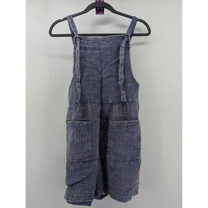 Zenana Overalls Women  Marlin Blue  Gauze Tie Strap Medium